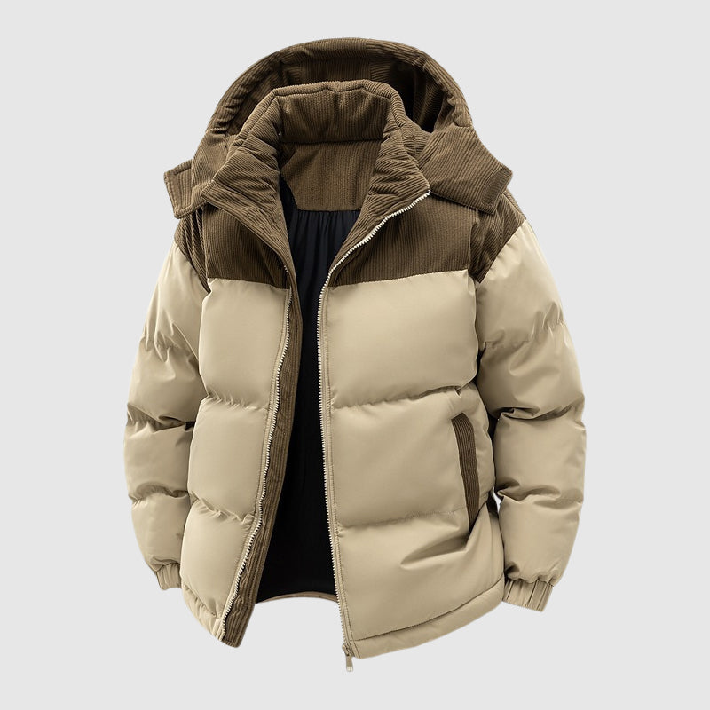 Warm Quilted Puffer Jacket for Men