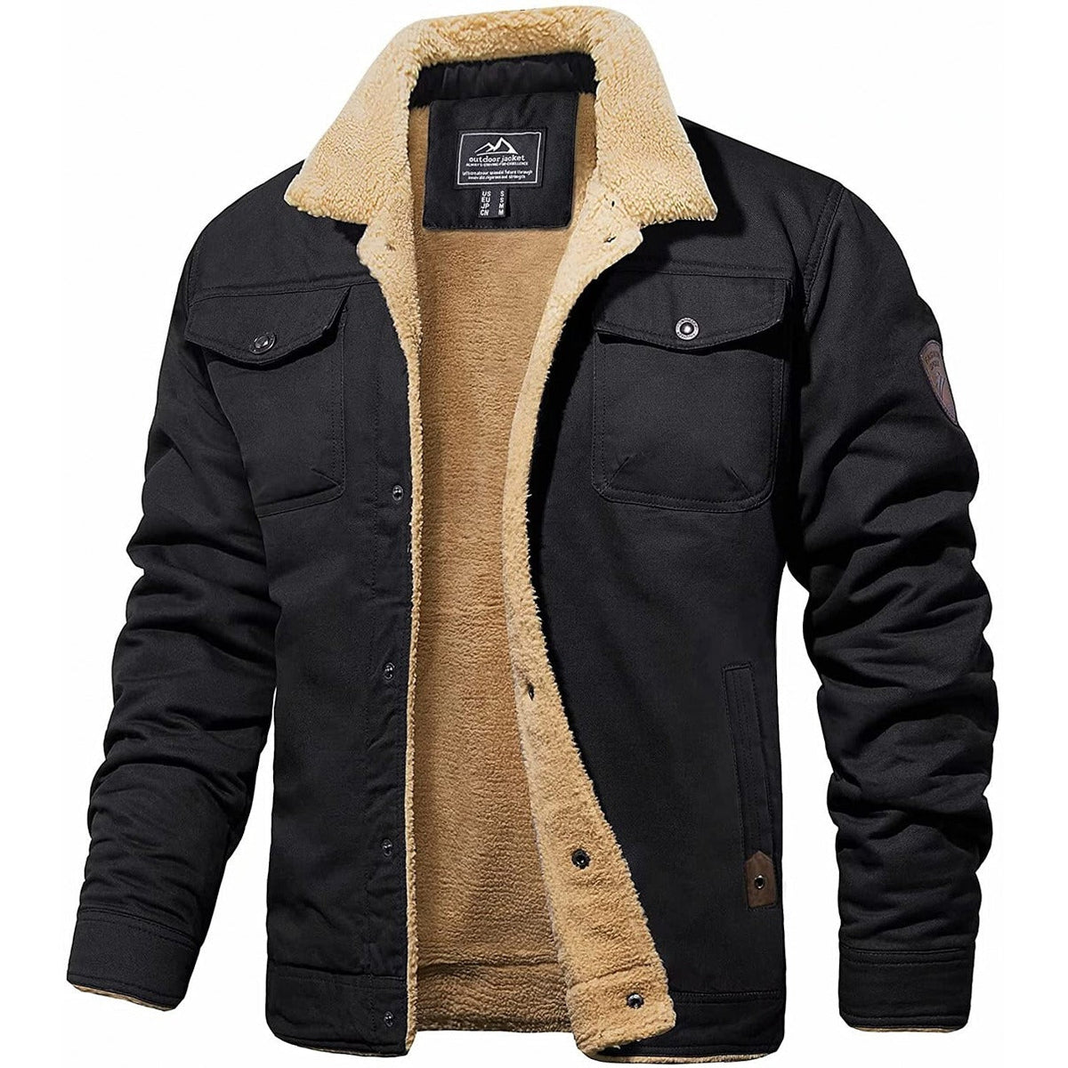 Warm Fleece Lined Men's Coat