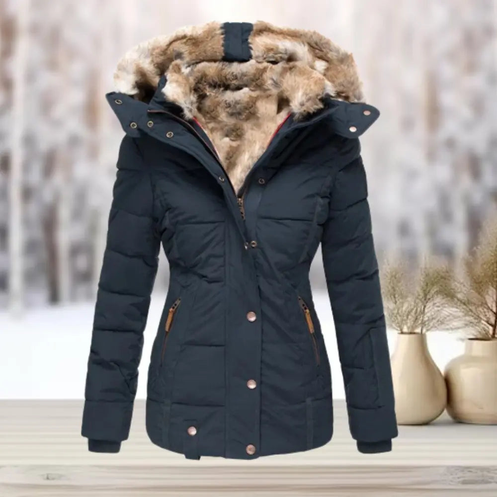 Slim Fit Women's Down Filled Winter Parka Coat