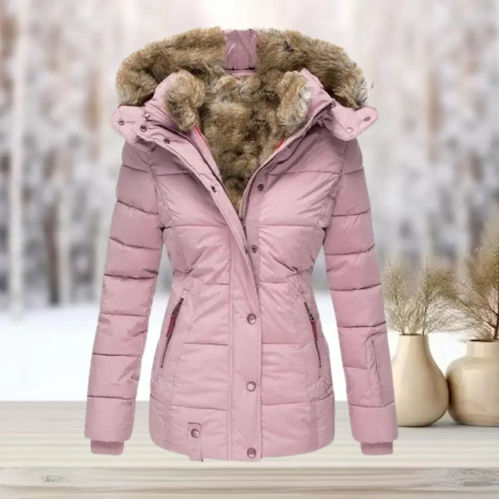 Slim Fit Women's Down Filled Winter Parka Coat
