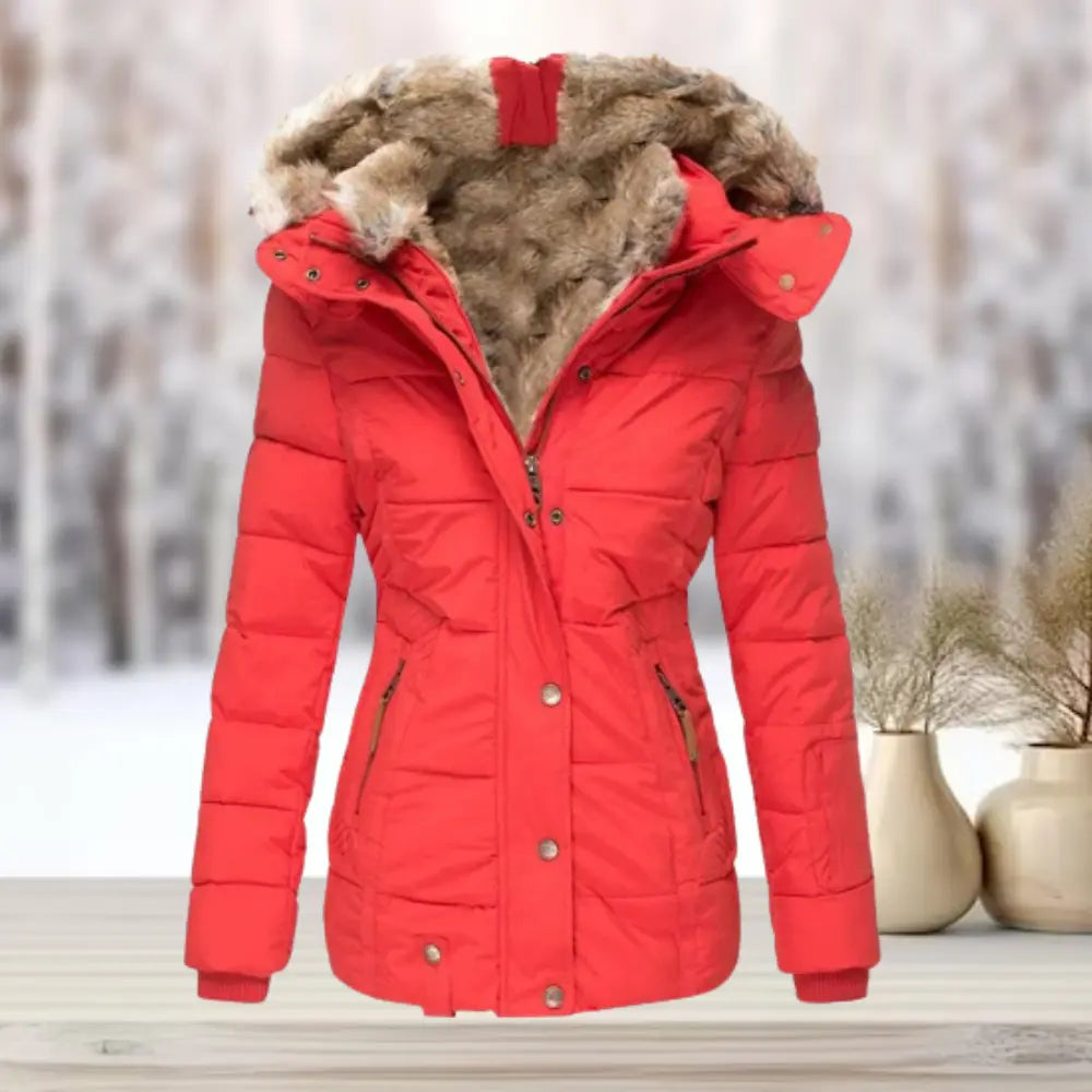 Slim Down Filled Women's Parka - Warm Winter Puffer Coat