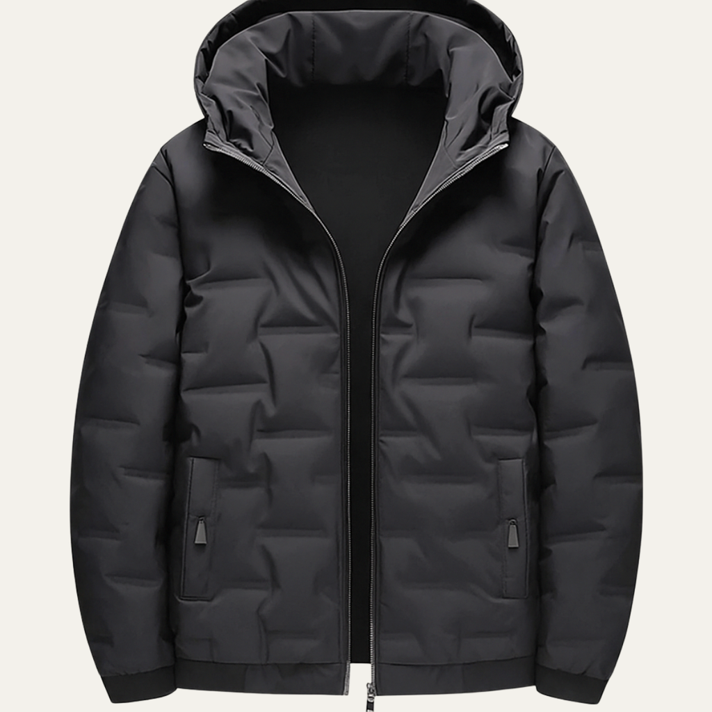 Men's Waterproof Insulated Ski Parka Jacket - Black
