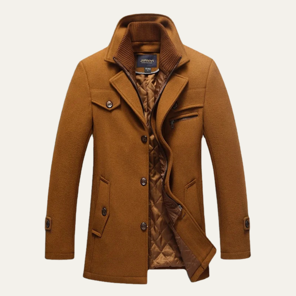 Warm Waterproof Men's Wool Winter Jacket