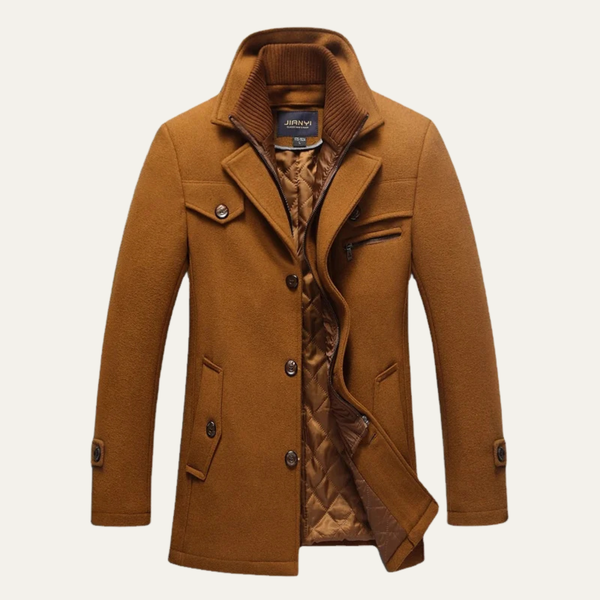 Warm Waterproof Men's Wool Winter Jacket