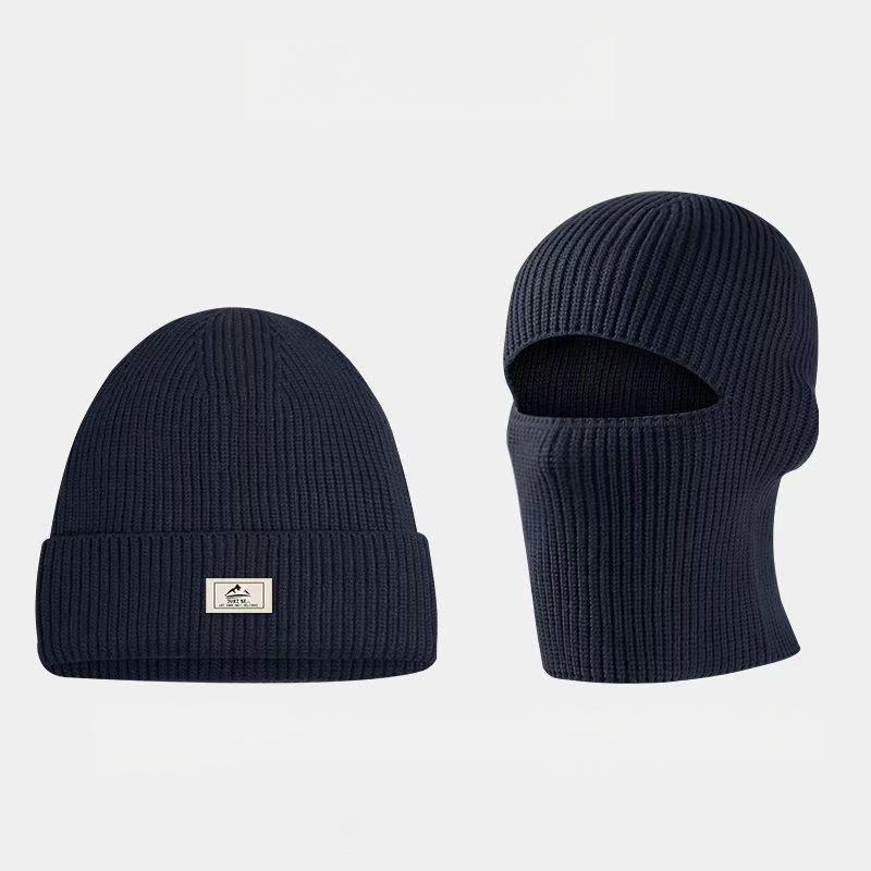 Thickened Knitted Beanie Balaclava 2-in-1 - Winter Warm Cold-Proof Headgear - Unisex Versatile Hat