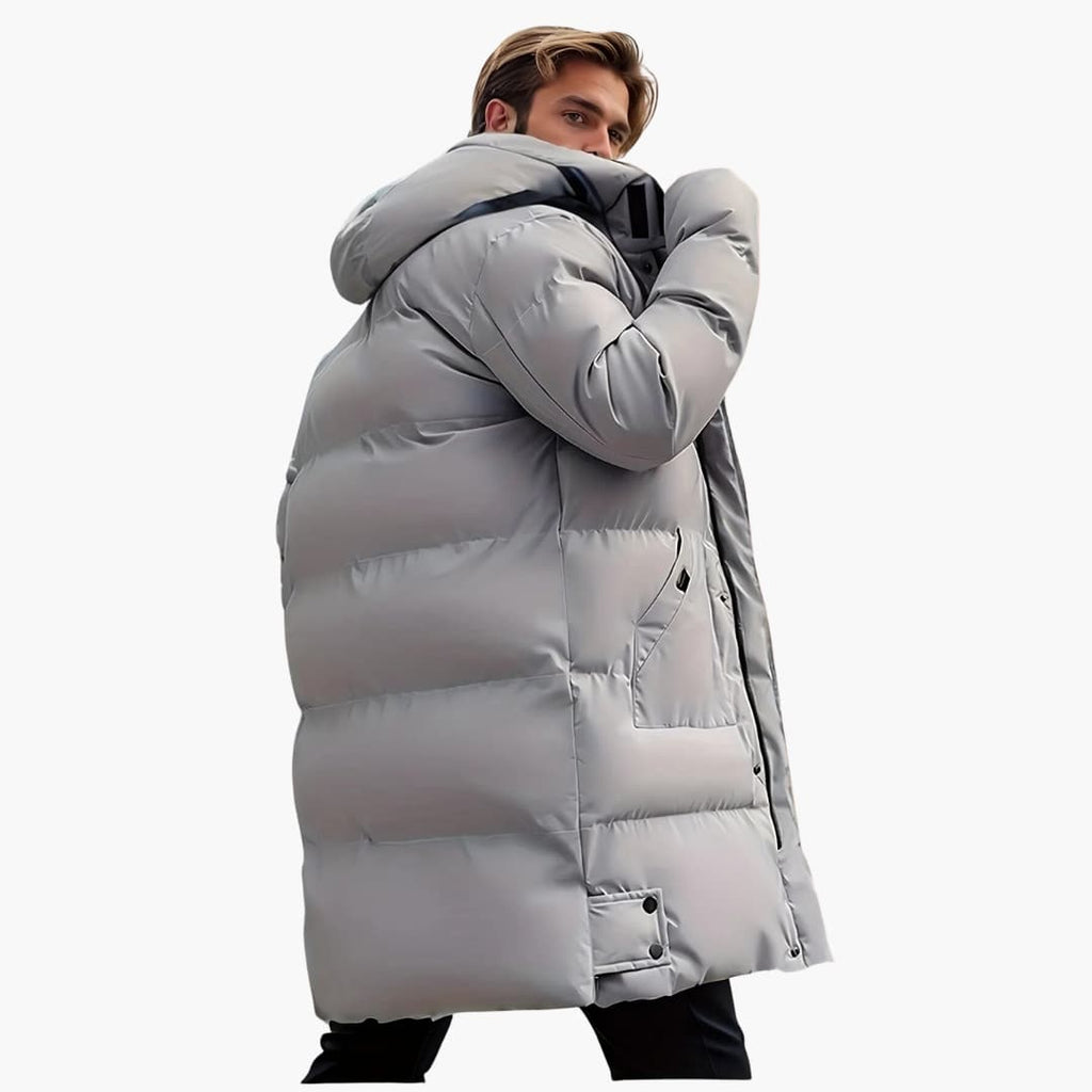 Warm Waterproof Parka for Men with Adjustable Hood
