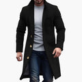 Classic Winter Overcoat for Men with Pockets