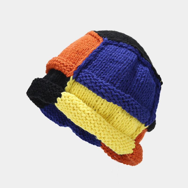 Japanese Knit Earflap Hat - Cozy Contrast Wool