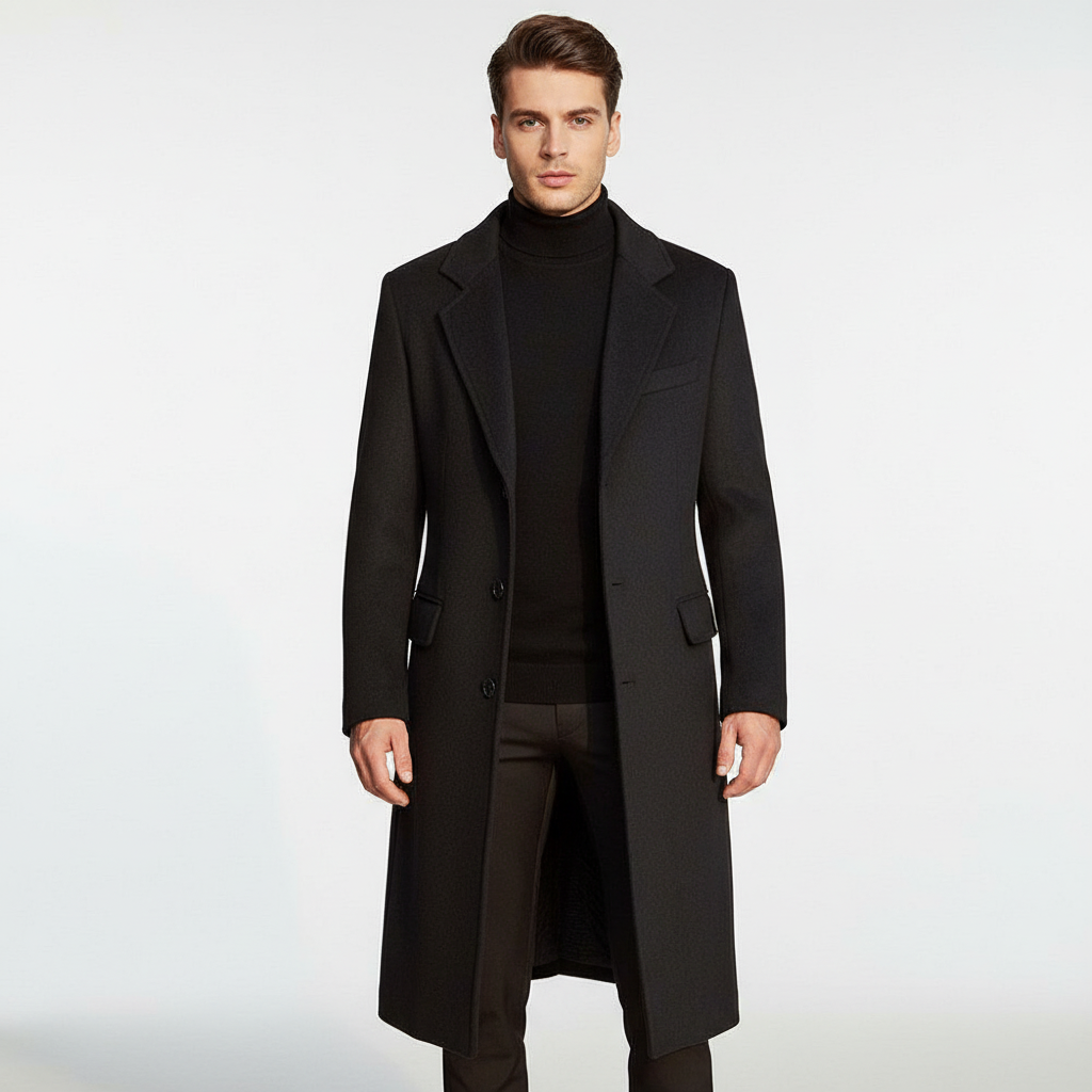 Warm Mens Winter Overcoat