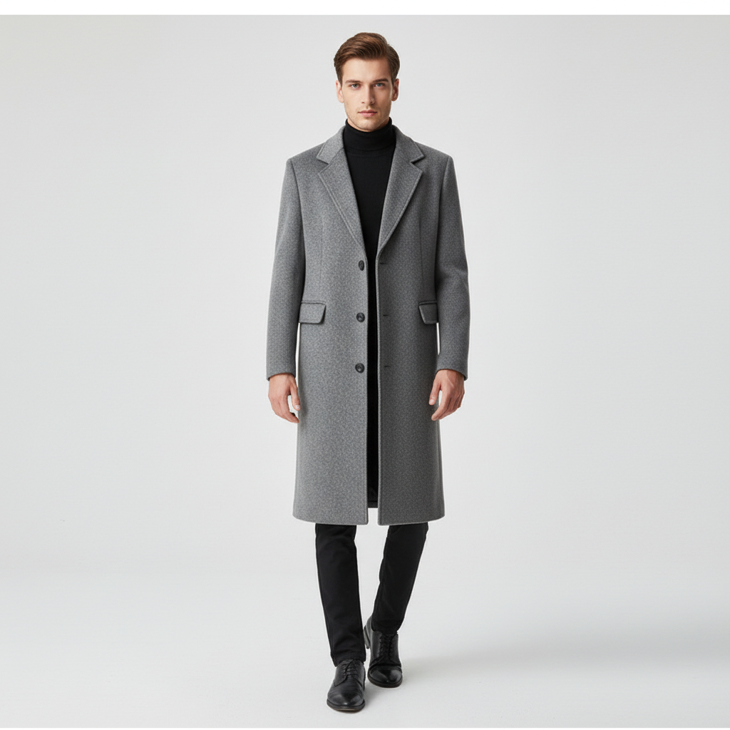 Warm Mens Winter Overcoat