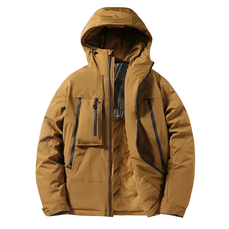 Comfortable Men's Hooded Waterproof Winter Jacket