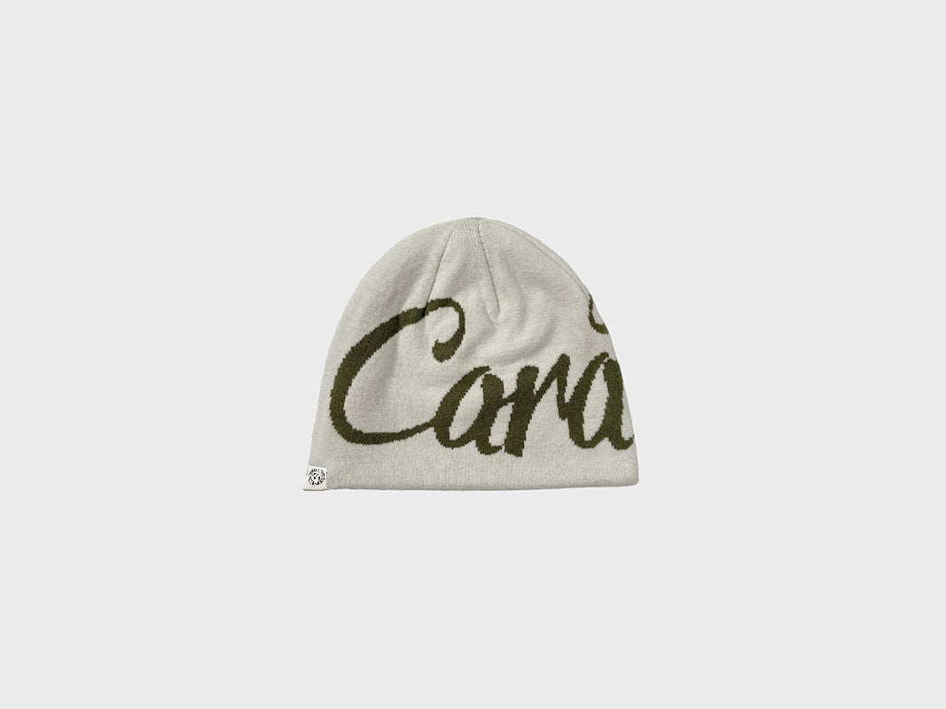 Pandaize Reversible Knit Beanie – Unisex Letter Jacquard Winter Hat, Hip-Hop Skateboard Style, Warm & Soft Cap with Ear Protection