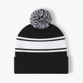 Preppy Tie-Dye Knit Beanie with Pom Pom - Ear Warmers for Autumn & Winter Outdoor Wear