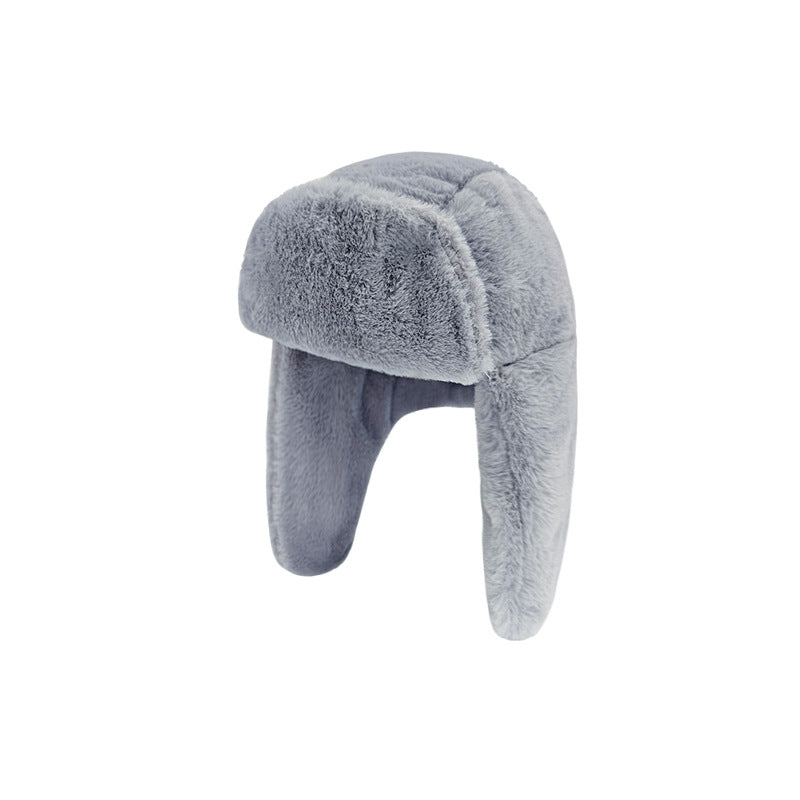 Winter New Arrival Cotton Hat for Outdoor Cycling - Windproof, Thickened with Rabbit Fur Ear Protection, Cozy Northeastern Style Hat