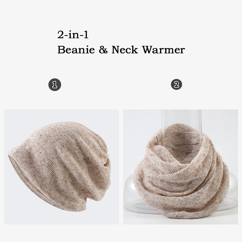 Pandaize Summer Breathable Hollow-out Slouchy Beanie | 2-in-1 Beanie & Neck Warmer