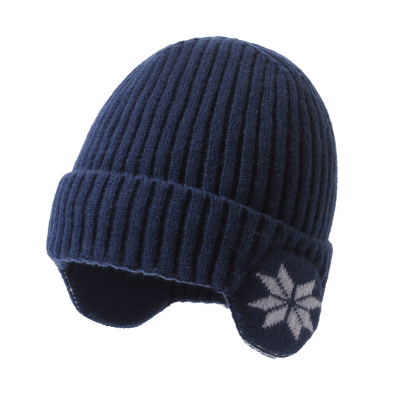 Winter Warmth Knit Hat with Ear Protection and Fleece Lining