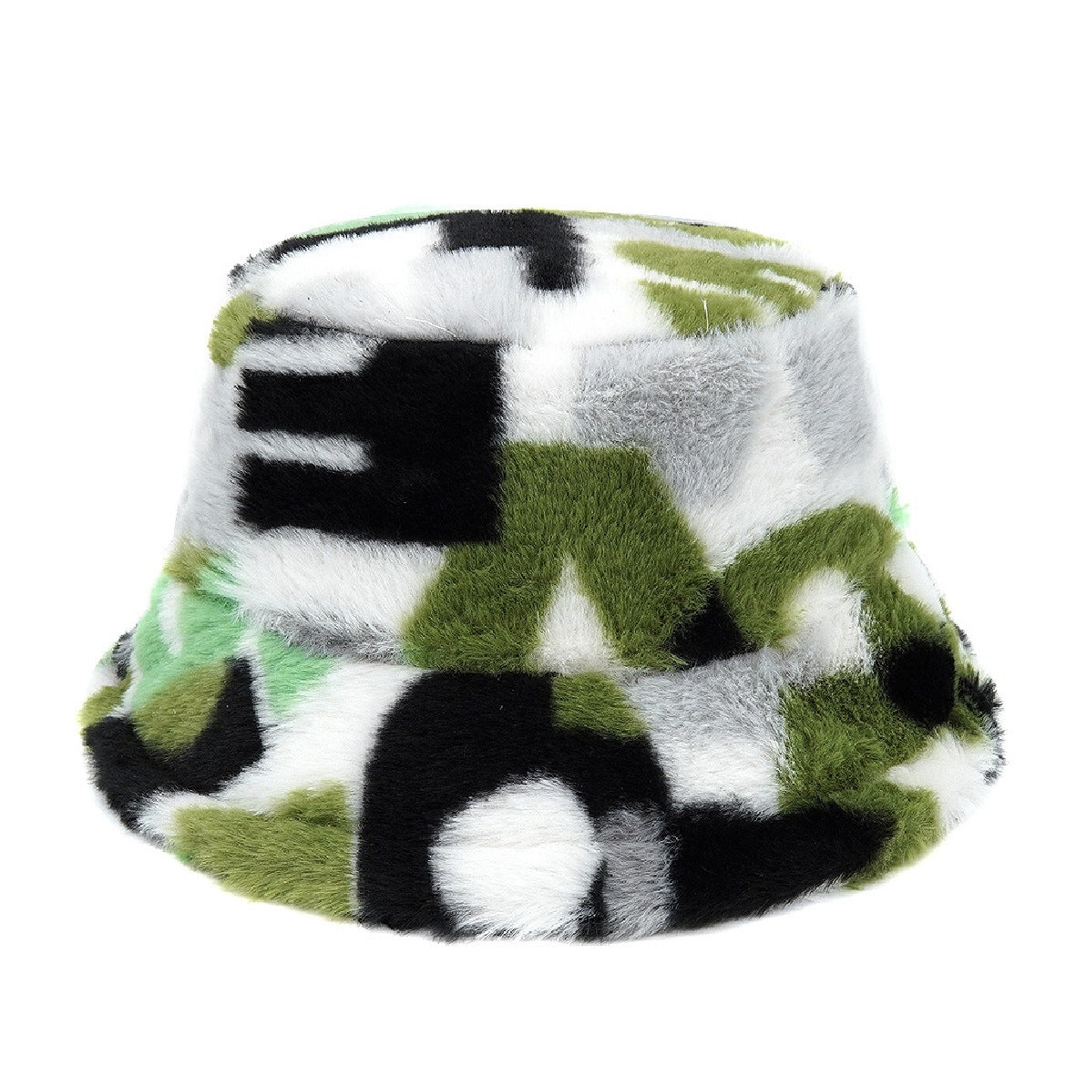 Autumn Winter Tie-Dye Letter Fleece Fisherman Hat – Thickened, Unisex for Skiing & Outdoor Commute