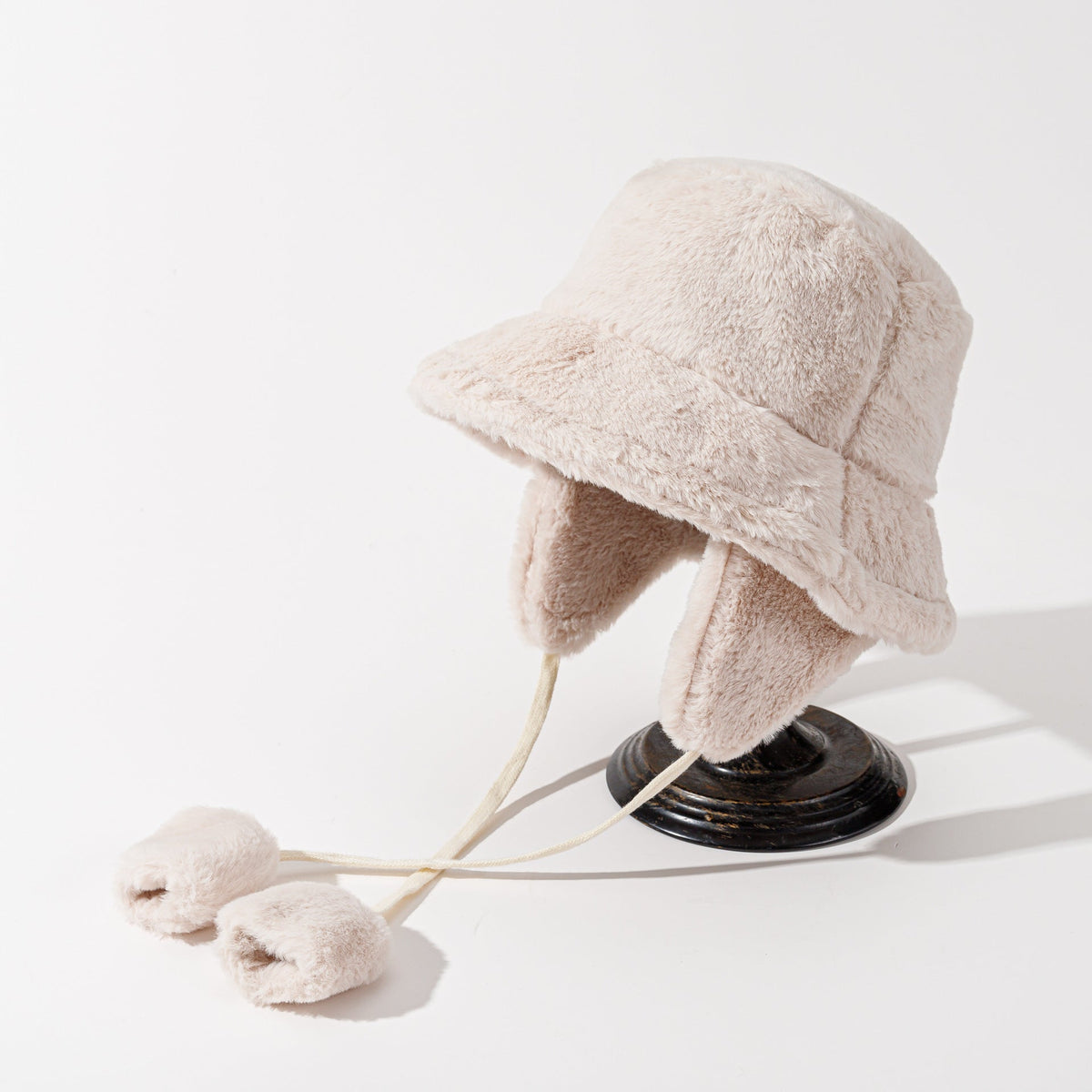 Pandaize Winter Plush Bucket Hat for Women – Thick Fleece-Lined Warm Ear Protection Hat, Cozy & Stylish Cold Weather Fashion