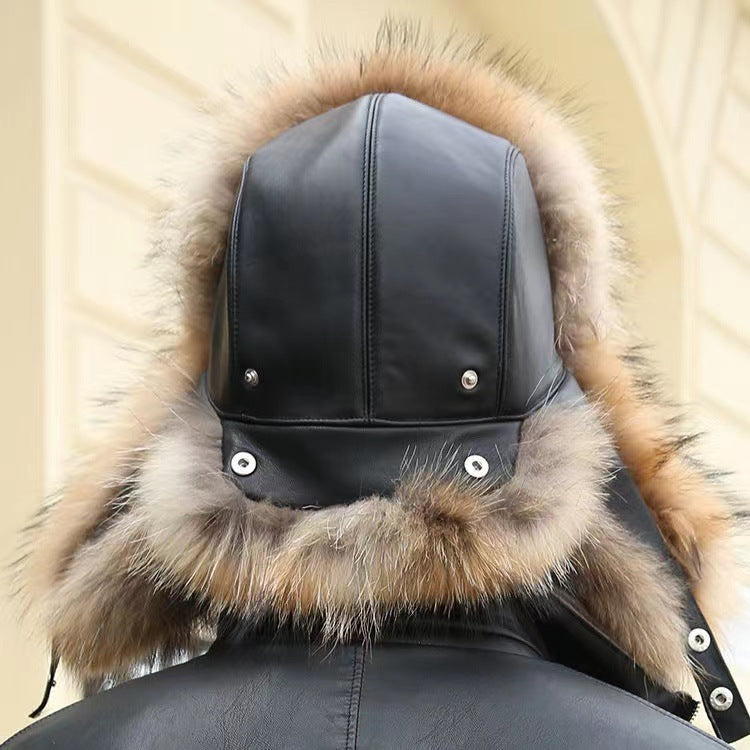 High-Quality Luxury Fox Fur Hat for Men – Warm Ear Protection Winter & Spring Travel Ski Hat