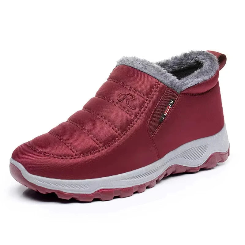 Insulated Warm Snow Boots for Women - Comfortable Slip On Style