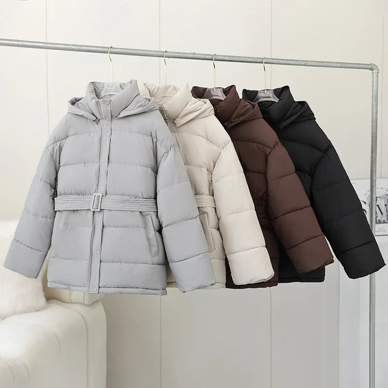 Stylish Women's Hooded Puffer Coat
