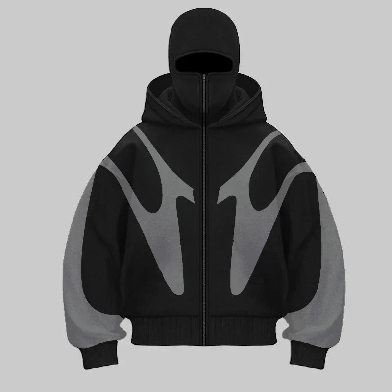 Warm Fleece Face Mask Hoodie