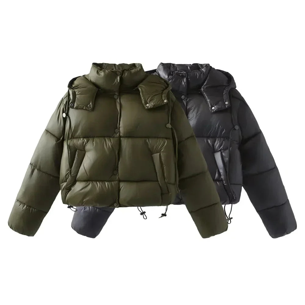 Warm Winter Puffer Coat with Hood