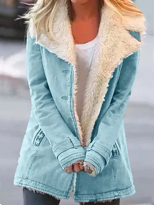 Soft Women's Winter Coat - Stylish Thermal Jacket