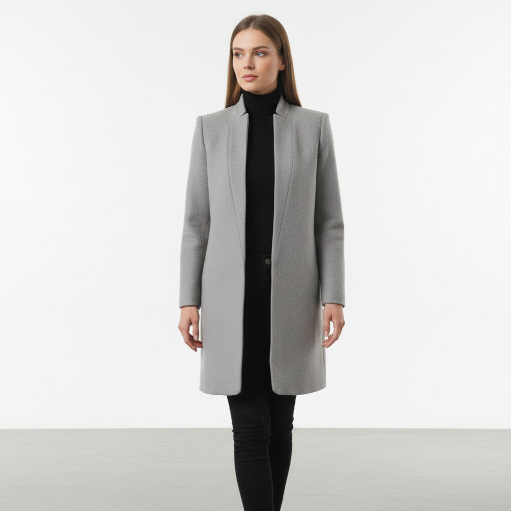 Trendy High Neck Winter Coat