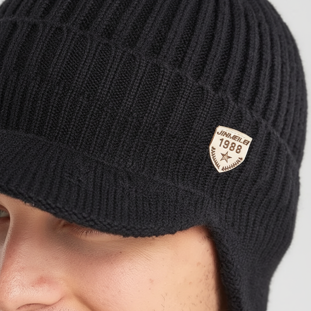 Warm Knit Hat with Earflaps