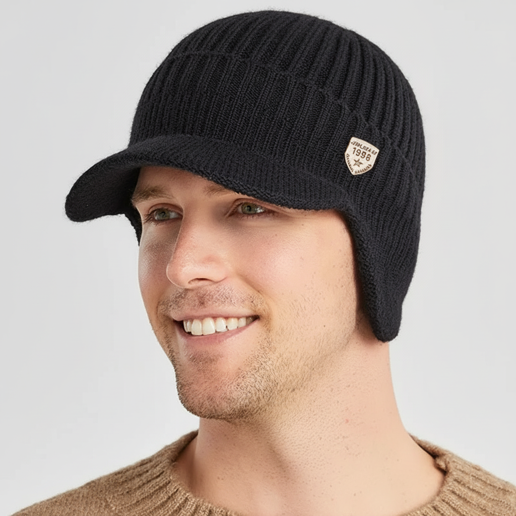 Warm Knit Hat with Earflaps