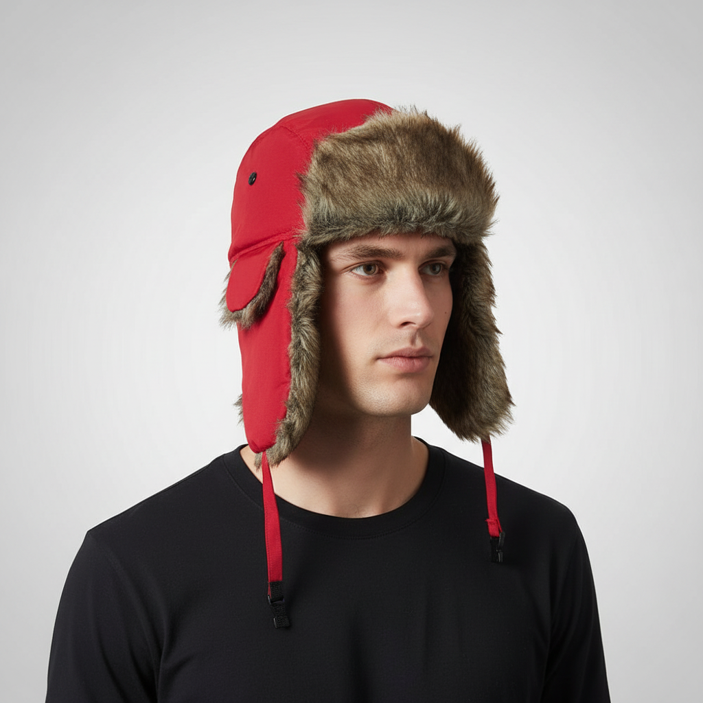 Warm Fleece Trapper Hat with Earflaps