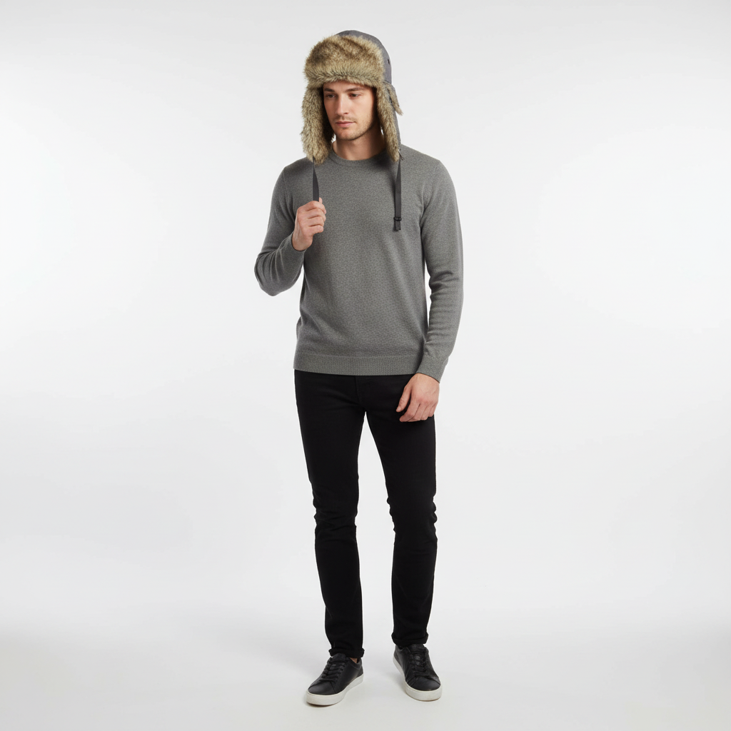 Warm Fleece Trapper Hat with Earflaps