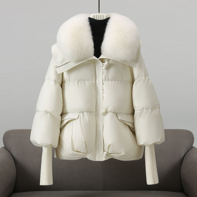 Insulated Down Parka Coat for Women - Soft Warm Jacket