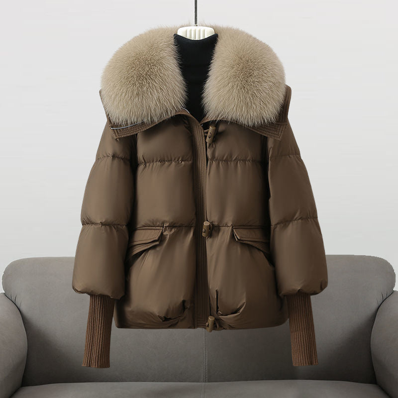 Insulated Down Parka Coat for Women - Soft Warm Jacket
