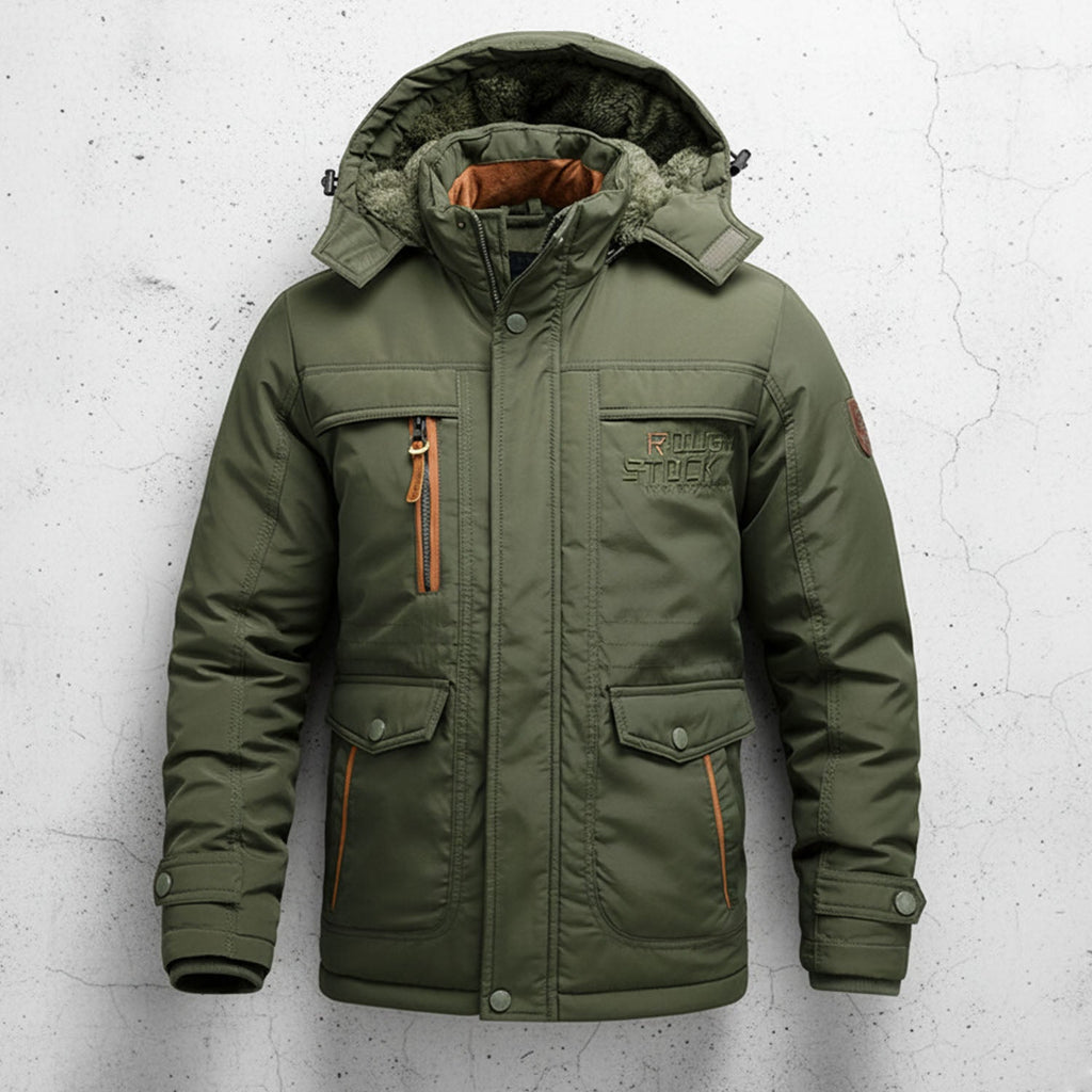 Warm Fleece Lined Hooded Parka Jacket