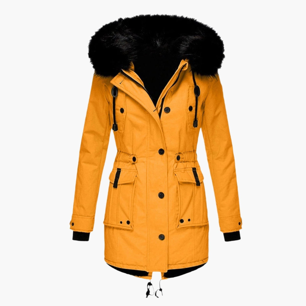 Warm Fur Hooded Winter Parka Coat
