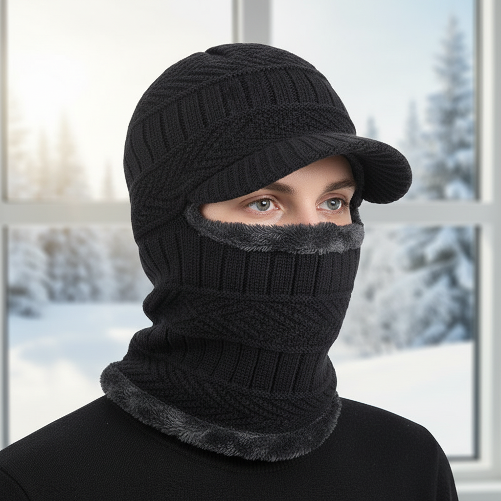 Cold Weather Beanie with Face Mask