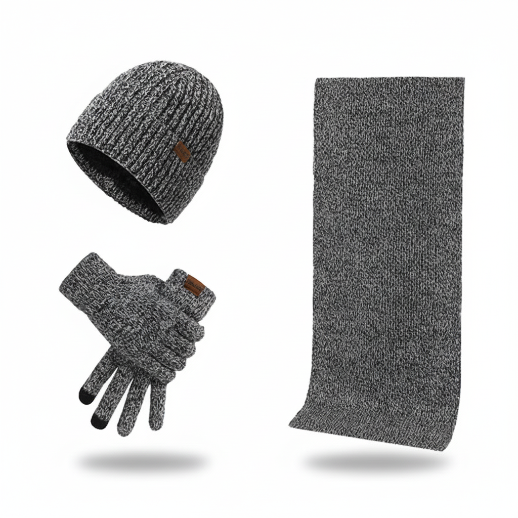 Warm Winter Hat and Gloves Set