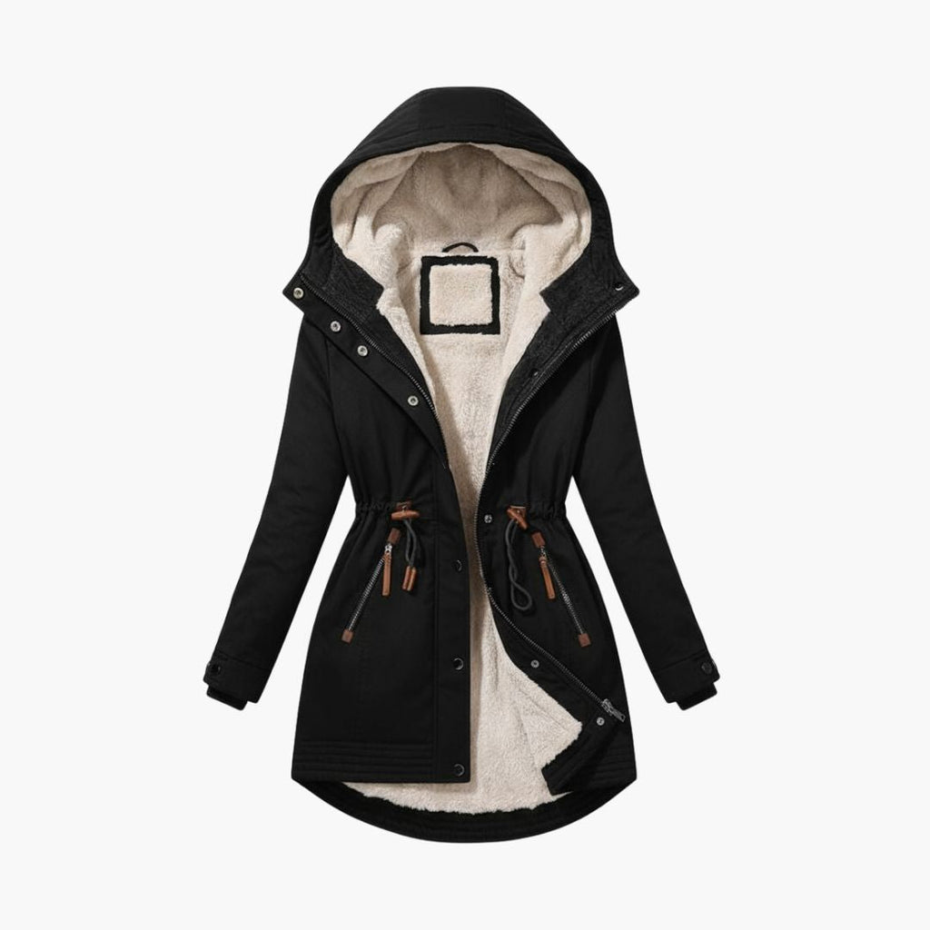 Waterproof Ladies Coat with Fleece Lined Hood