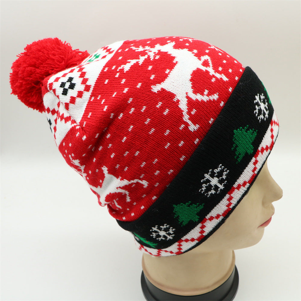 Cozy Christmas Jacquard Knit Beanie | Warm Winter Hat