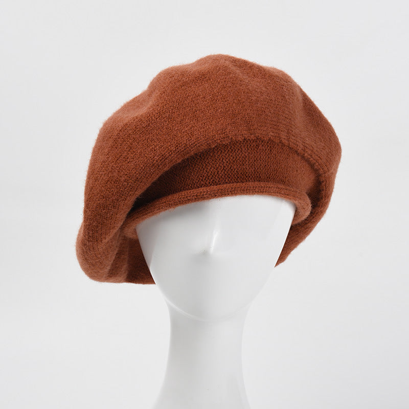 Cozy Knit Beret: Chic Autumn/Winter Painter Hat