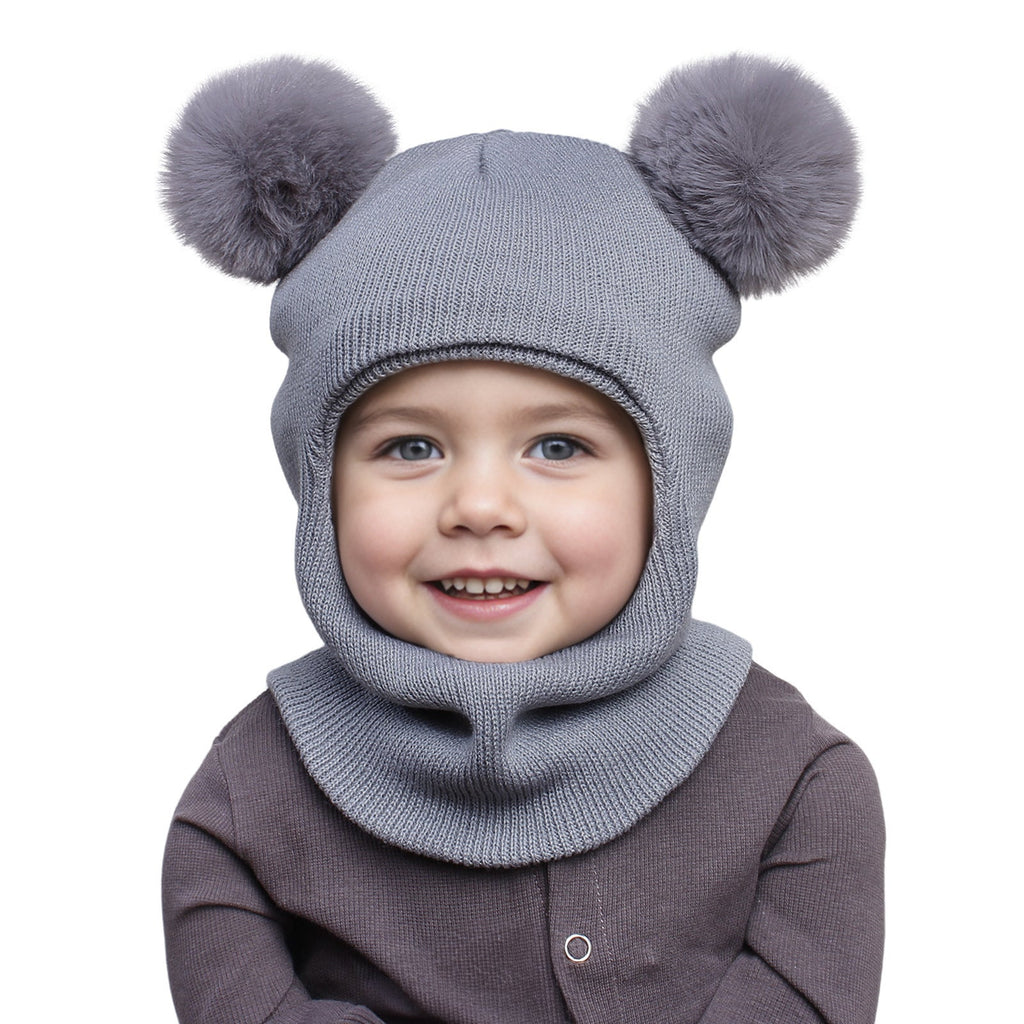 Kids Fleece Lined Earflap Hat & Scarf Set