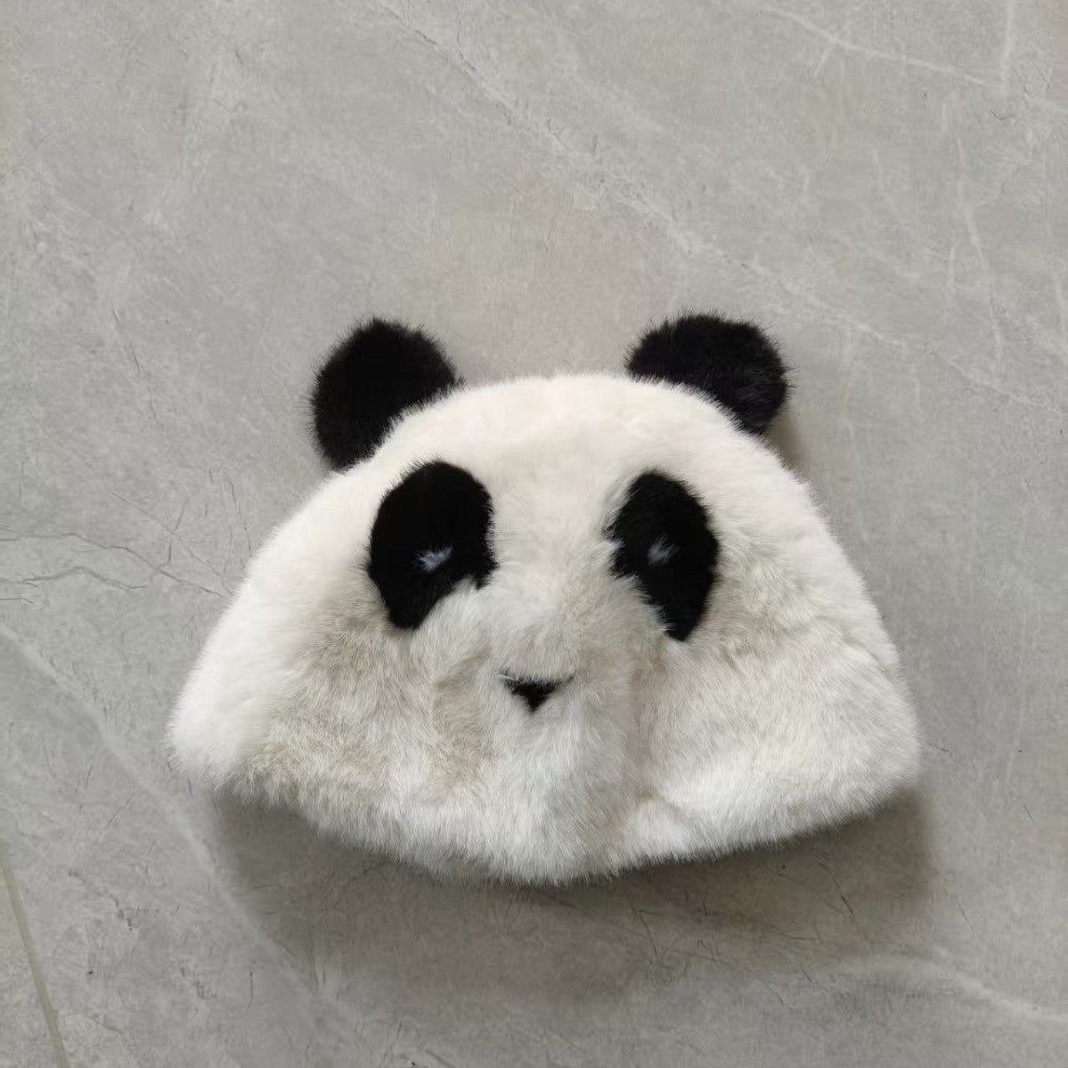 Cute Panda Faux Mink Earflap Hat - Cozy Winter Warmth