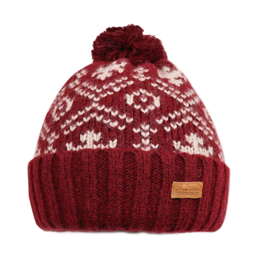 Cozy Korean Red Wool Hat: Ear Protection & Winter Warmth