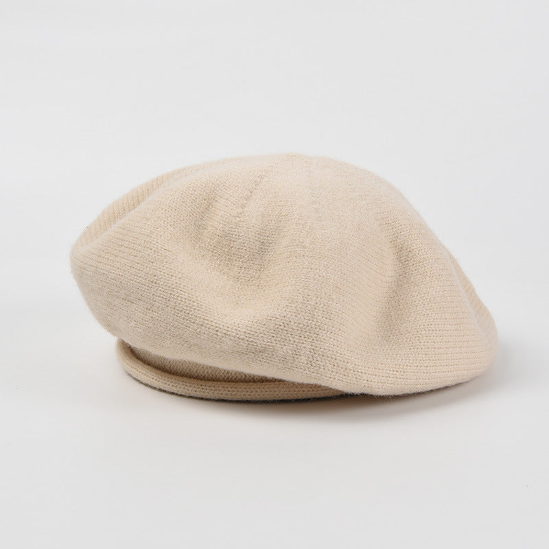 Cozy Knit Beret: Chic Autumn/Winter Painter Hat