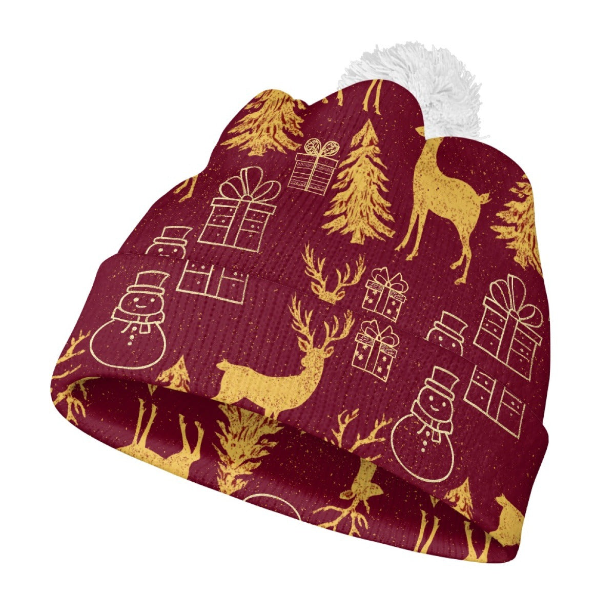 Chunky Knit Pom-Pom Beanie: Festive Christmas Style