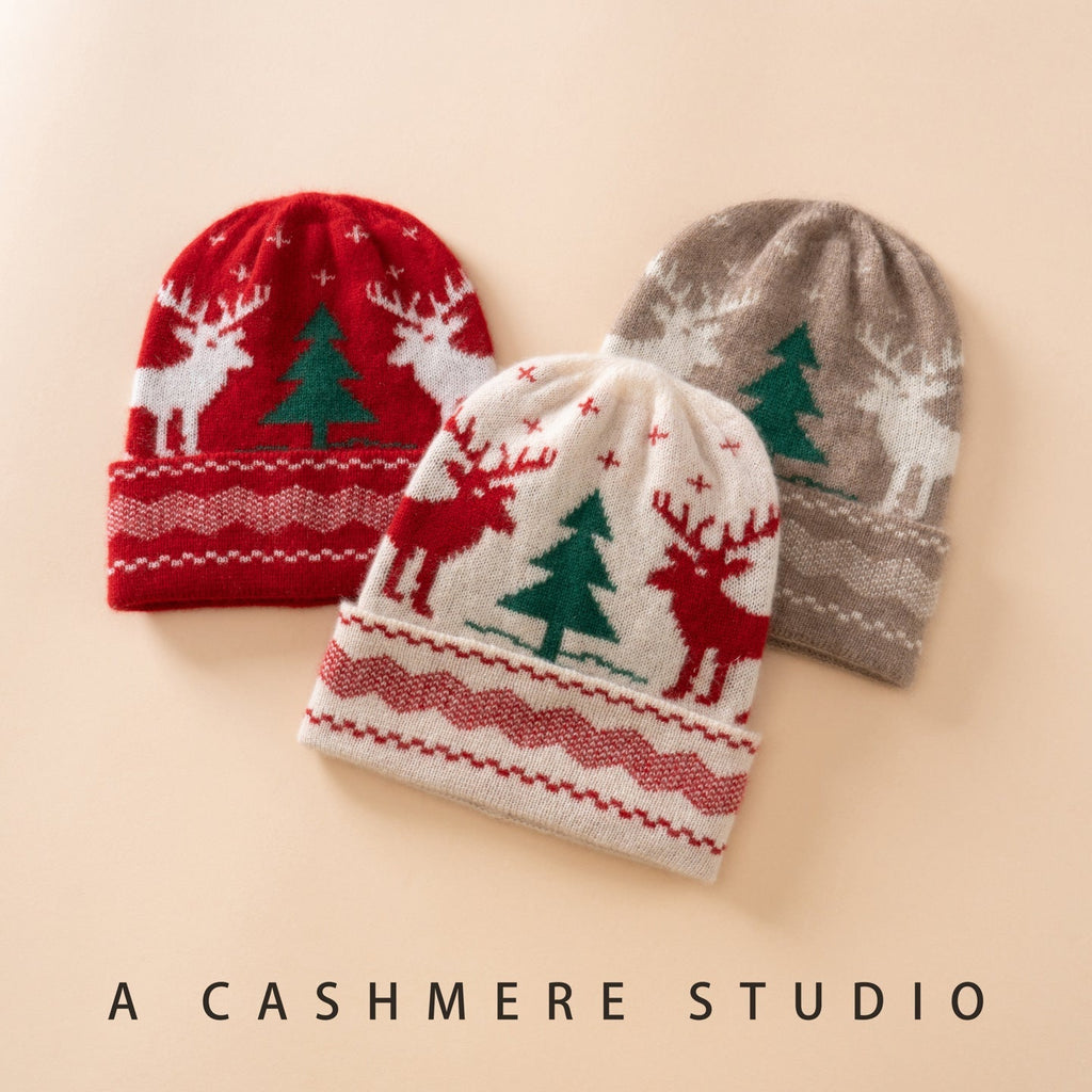 Pure Cashmere Kids Christmas Beanie