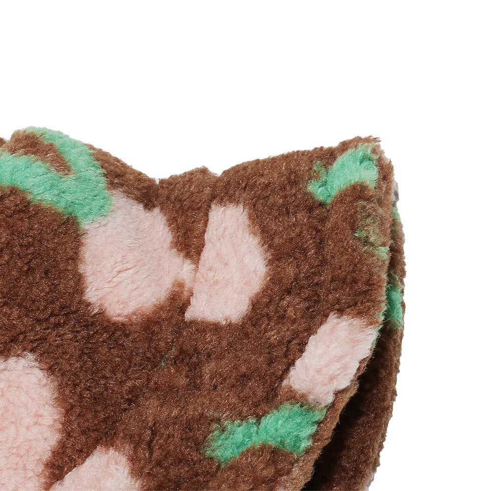 Cute Carrot Print Lambswool Fisherman Hat
