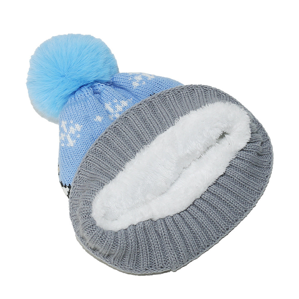 Cute Penguin Knit Hat - Warm Fleece Lined Winter Beanie
